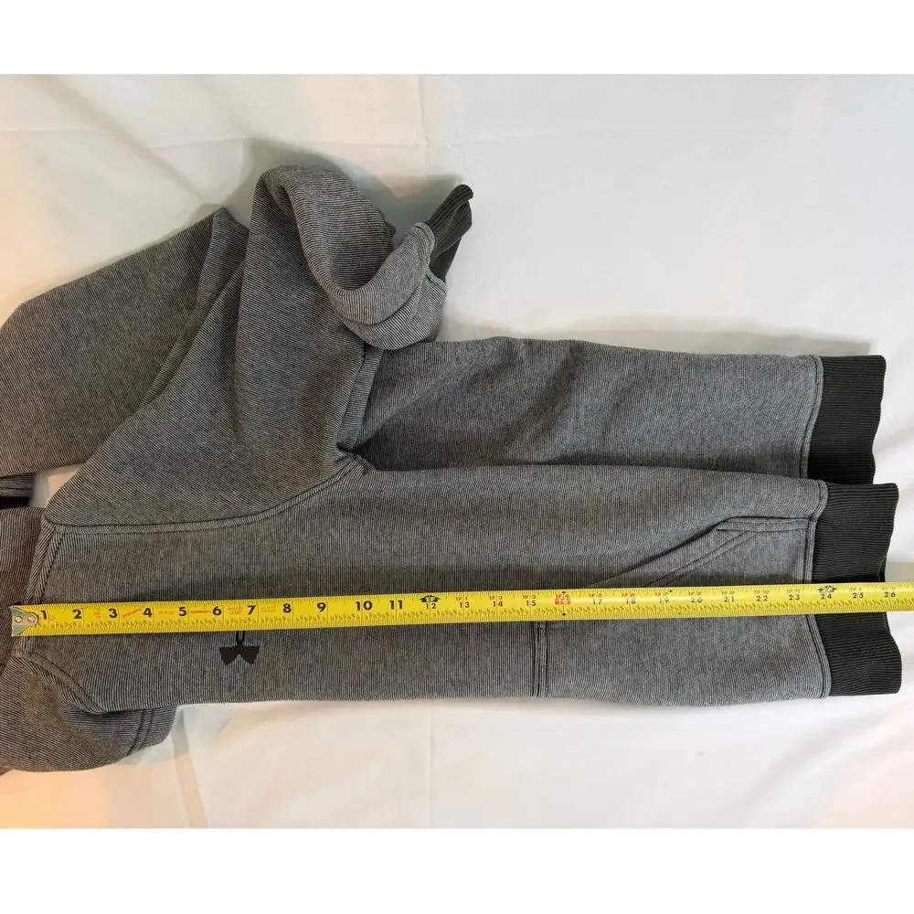 Under Armour Youth‎ Small ColdGear Hoodie Gray Fitted Athletic